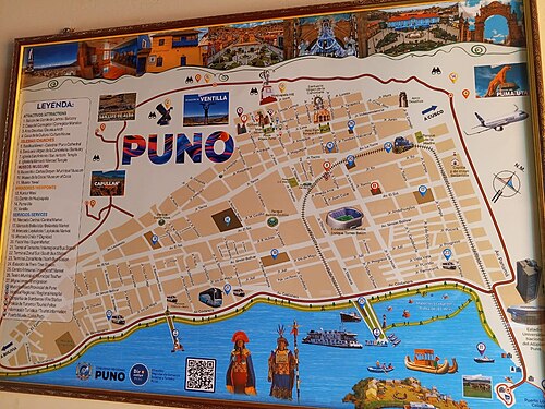 Mapa miasta Puno w Muzeum Miejskim