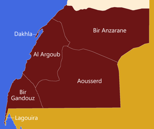 Maroko, region Dakhla-Oued Ed-Dahab, okręgi
