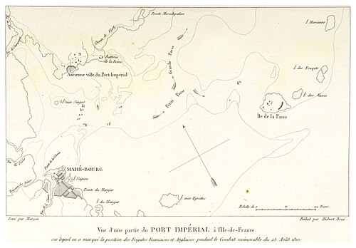 Île-de-France, Plan portu Imperial-Mahébourg (1812)