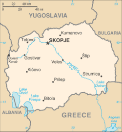 Macedonia - mapa CIA (2004)