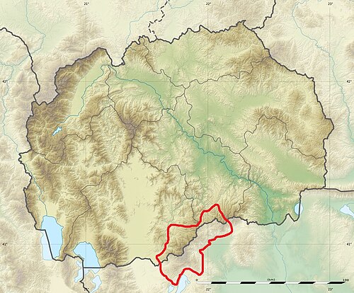 Mapa Macedonii - Relief Voras
