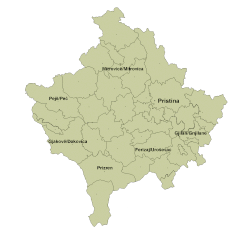 Główne miasta Kosovo
