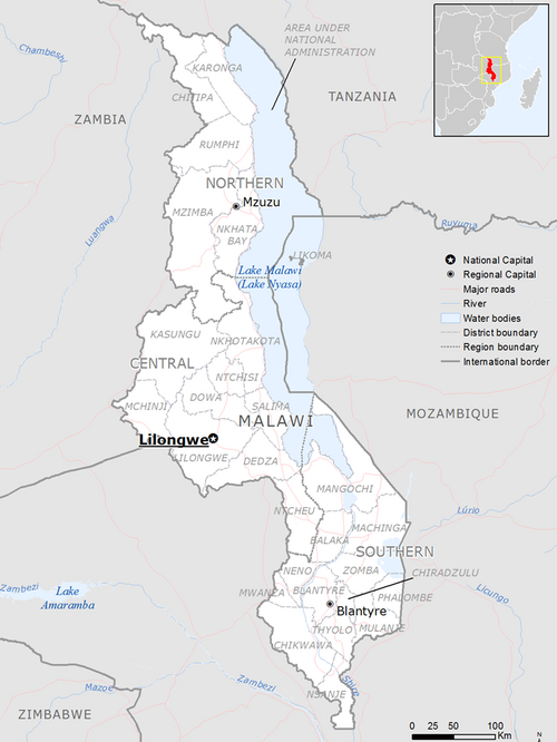 Mapa podstawowa Malawi