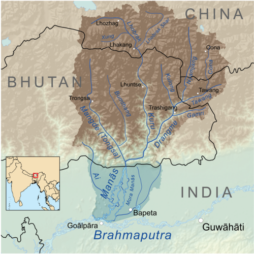 Mapa rzeki Manas