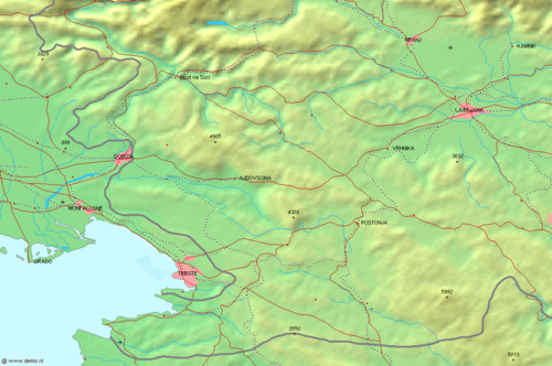 Mapa Hrušica w kontekście