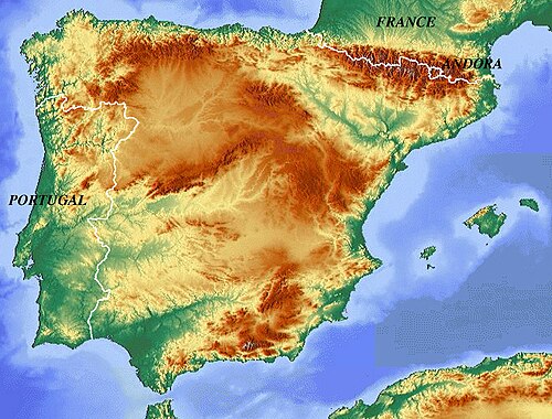 Mapa Hiszpanii