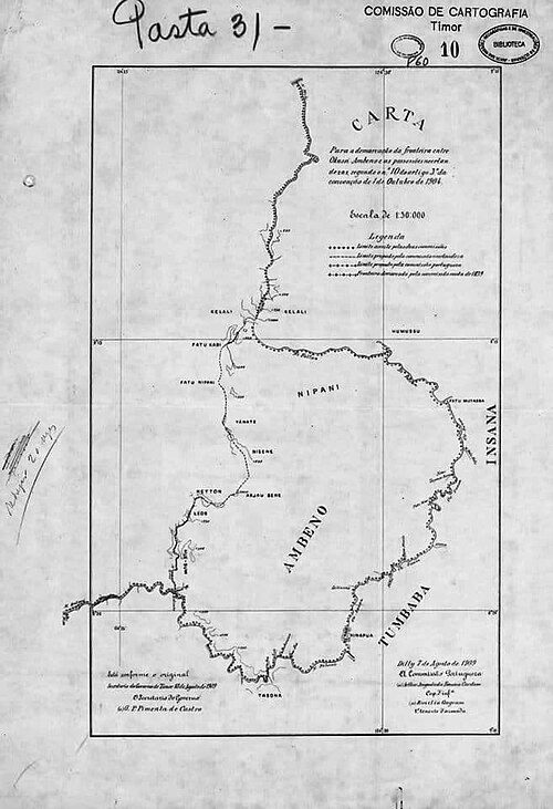 Mapa Oe-Cusse Ambeno nr 1 1909