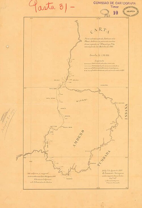 Mapa Oe-Cusse Ambeno nr 2 1909