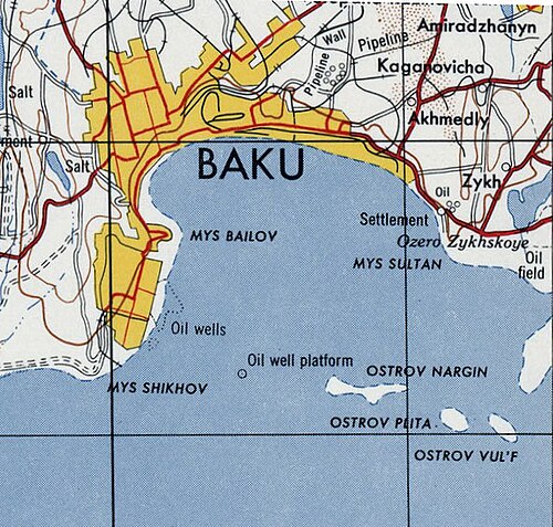 Mapa Baku
