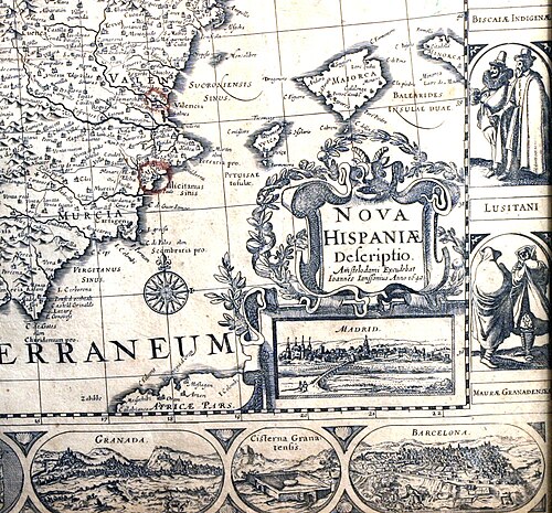 Mapa Hiszpanii 1690 - Nicolaes Visscher