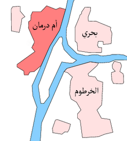 Mapa Sudanu Omdurman-ar