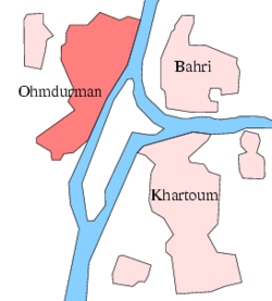 Mapa Sudanu Omdurman