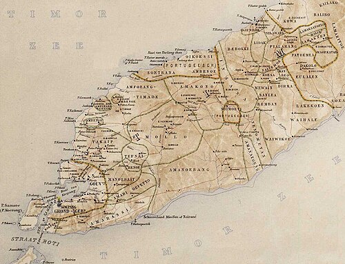 Mapa Timoru Zachodniego 1898