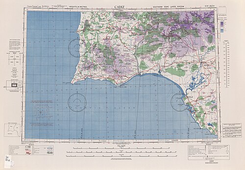 Mapa US Army - Kadyks - Europa 500k