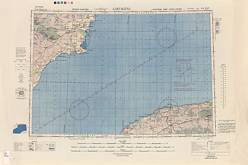 Mapa US Army - Cartagena - Europa 500k