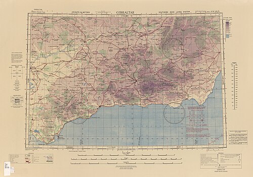 Mapa US Army - Gibraltar - Europa 500k