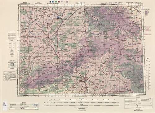 Mapa US Army - Madryt - Europa 500k