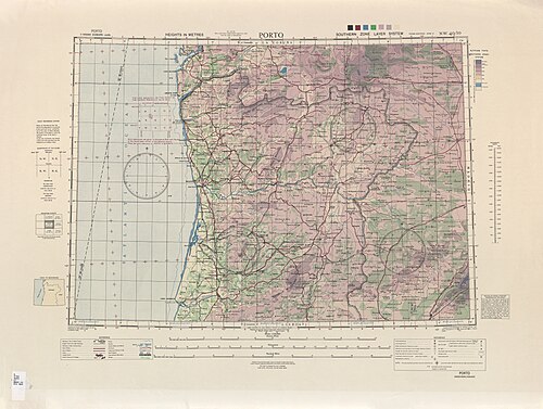 Mapa US Army - Porto - Europa 500k