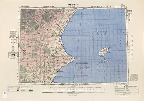 Mapa US Army - Walencja - Europa 500k