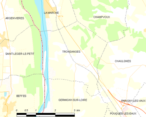 Mapa gminy FR kod INSEE 58298