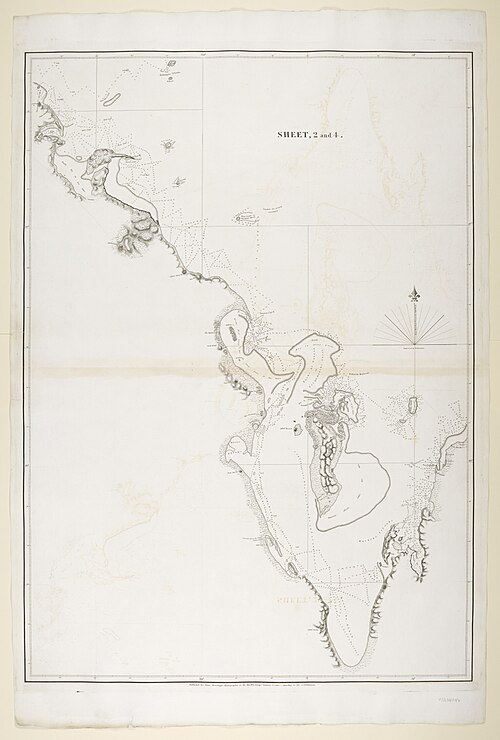 Mapa Półwyspu Arabskiego i Bahrajnu 1825
