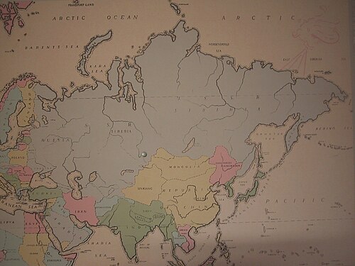 Mapa Azji z okresu międzywojennego (1932-36)