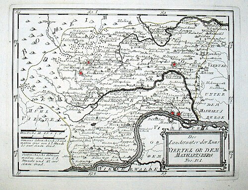 Mapa Austrii 1791-1792 autorstwa Reilly'ego 121