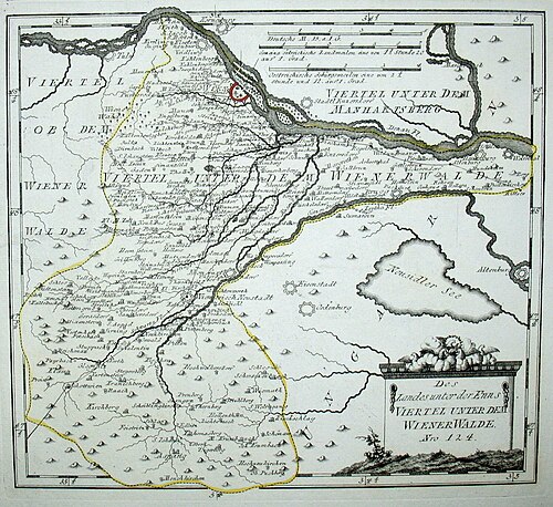 Mapa Austrii 1791-1792 autorstwa Reilly'ego 124