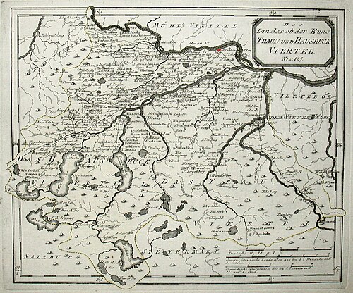 Mapa Austrii 1791-1792 autorstwa Reilly'ego 127