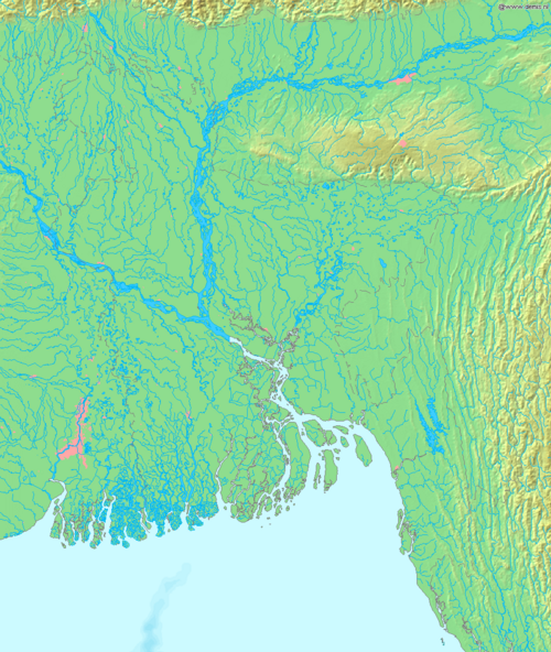 Mapa Bangladeszu Demis