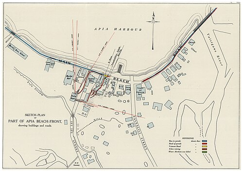 Mapa Czarnej Soboty, 28 grudnia 1929, Samoa
