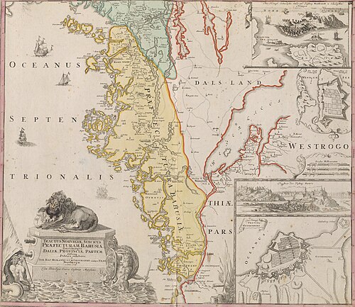 Mapa Bohuslänska z 1729 r.