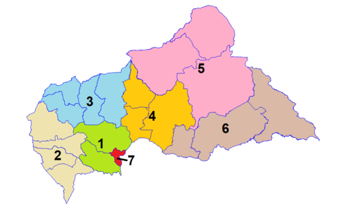 Mapa regionów CAR 2021