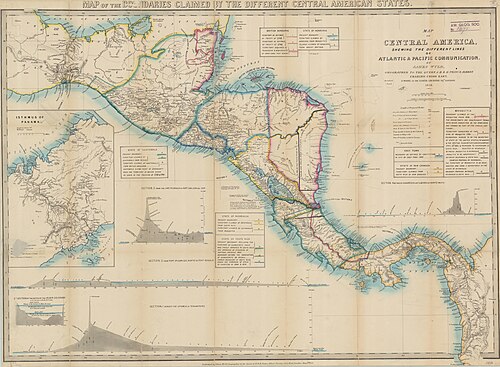 Mapa linii komunikacyjnych Ameryki