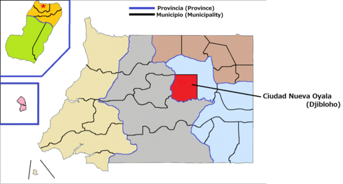 Mapa miasta Ciudad Nueva Oyala