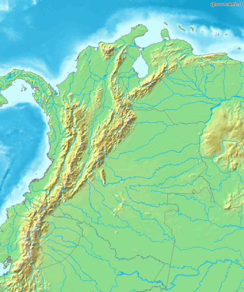 Mapa Kolumbii Demis