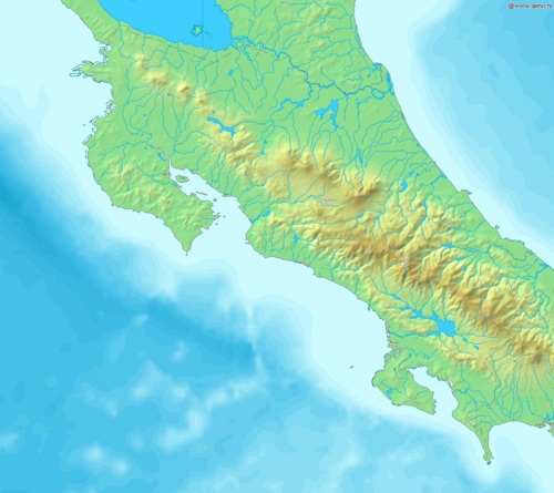 Mapa Kostaryki Demis