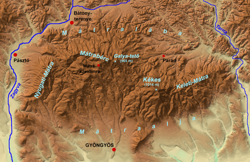 Mapa Mátry