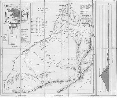 Mapa Maroka Waszyngton 1831