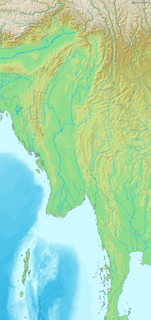 Mapa Myanmaru - Demis
