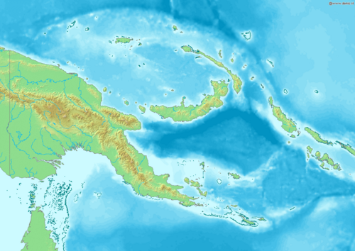 Mapa Papui Nowej Gwinei Demis