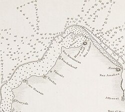Mapa Półwyspu Katar 1824 Abu Dhalouf