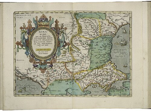 Mapa Rumunii autorstwa Abrahama Orteliusa