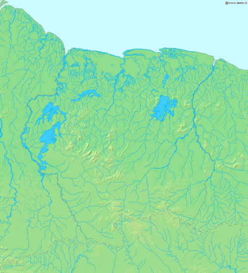 Mapa Surinamu Demis