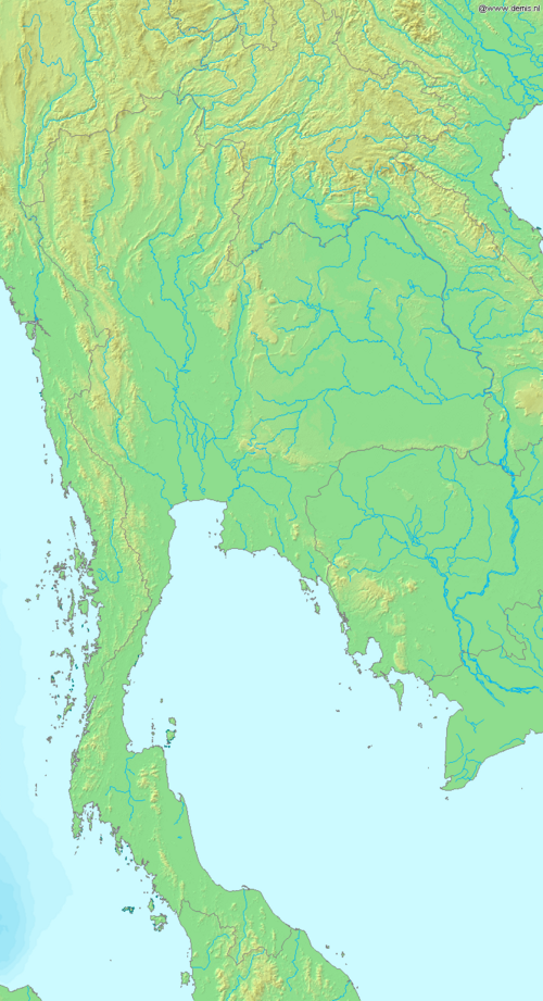 Mapa Tajlandii - Demis