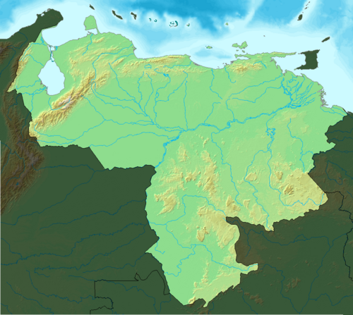 Mapa Wenezueli Demis - cieniowana