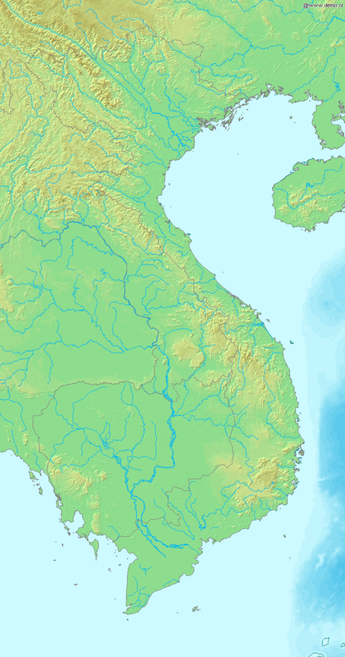 Mapa Wietnamu - Demis