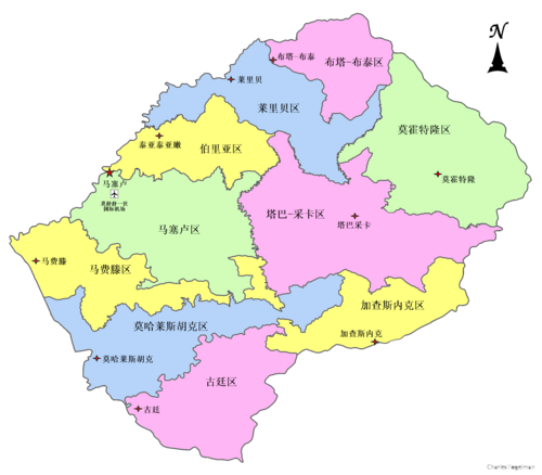 Mapa Lesotho - 25 kwietnia 2014
