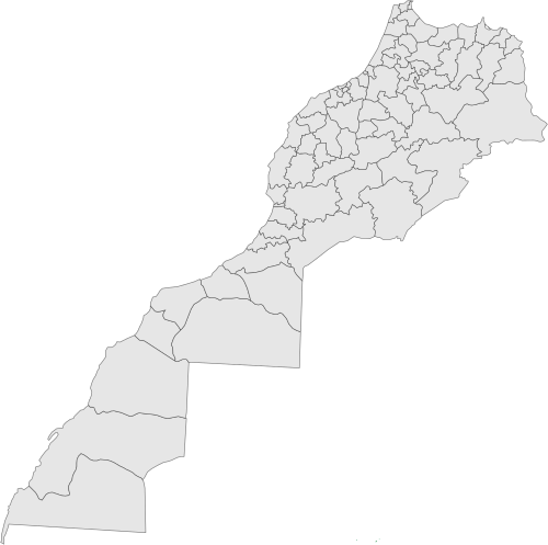 Mapa prowincji i prefektur Maroka
