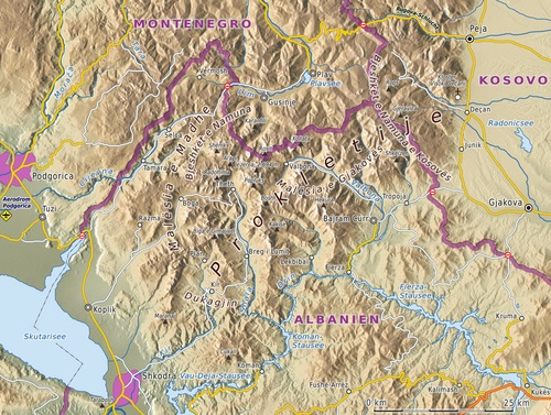 Mapa Prokletije